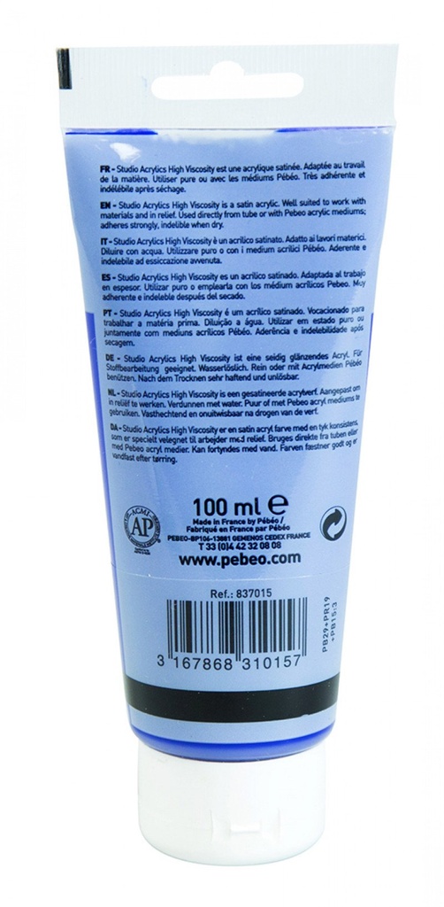 PEBEO ACRYLIC STUDIO HV100ML DARK ULTRAMARINE