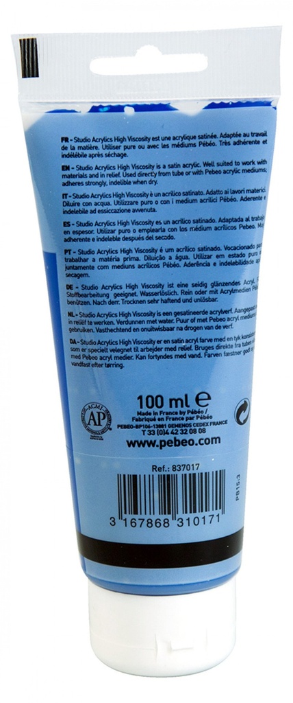 PEBEO ACRYLIC STUDIO HV100ML PHTHALOCYANINE BLUE