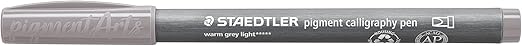 STAEDTLER PIGMENT CALLIGRAPHY PEN WARM LIGHT GREY 375-840