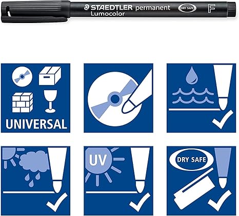 STAEDTLER LUMOCOLOR UNIVERSAL PERMANENT FINE PEN GREEN 318-5
