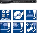 STAEDTLER LUMOCOLOR UNIVERSAL PERMANENT FINE PEN GREEN 318-5