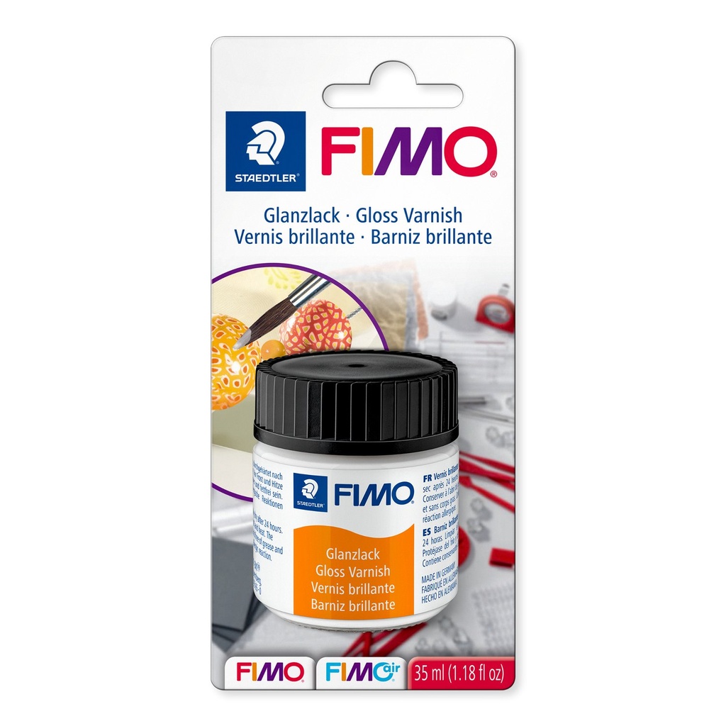 STAEDTLER ACCESSORY FIMO GLOSS VARNISH 35ML BRUSH IN CAP 8704 01 BK