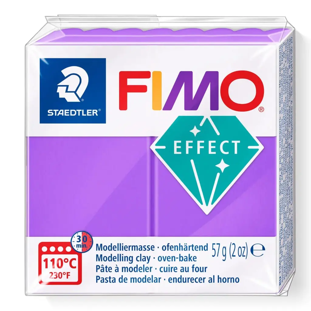 STAEDTLER MODELLING CLAY FIMO EFFECT 57G LILAC TRANSLUCENT 8020-604