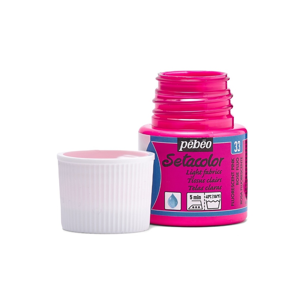 PEBEO SETACOLOR LIGHT FABRIC 45ML FLUOROSE PINK