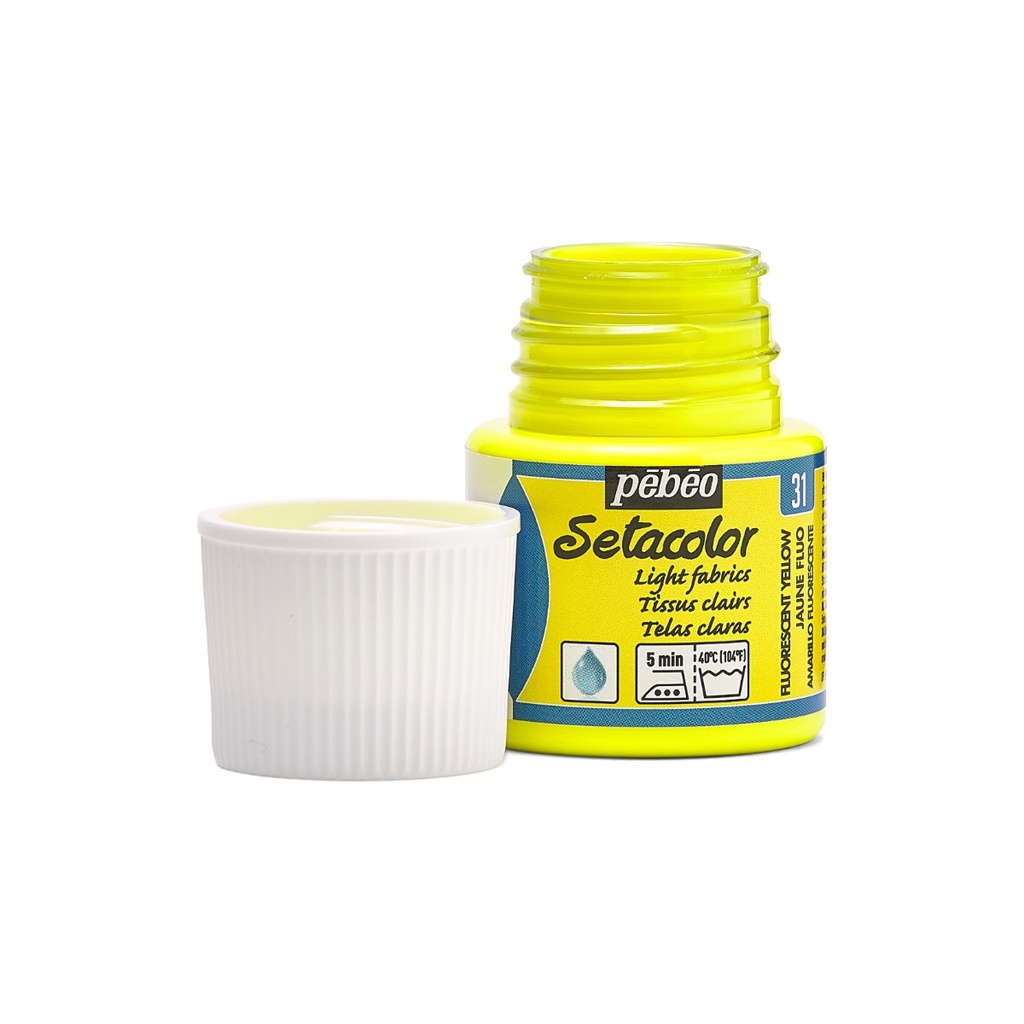 PEBEO SETACOLOR LIGHT FABRIC 45ML FLUORINE YELLOW