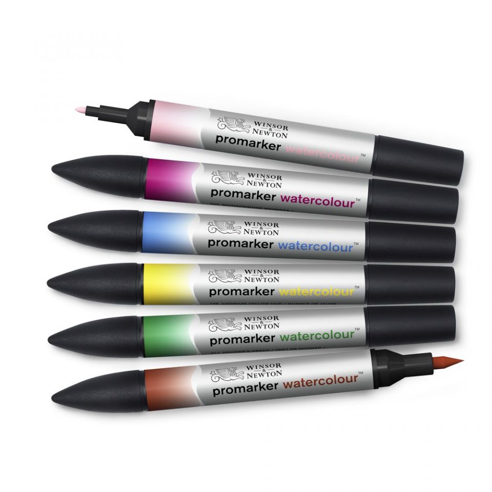 WINSOR & NEWTON WATERCOLOUR MARKER 6 FLORAL