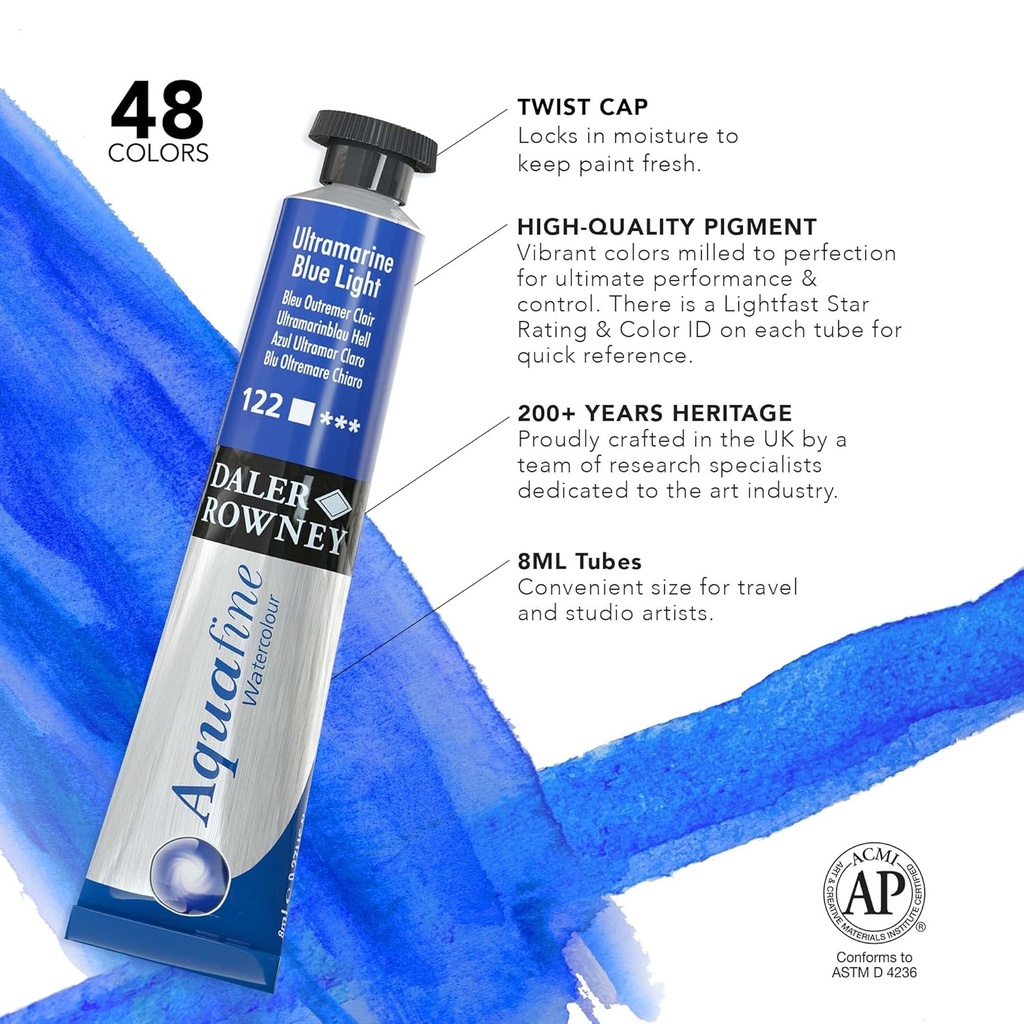 DALER ROWNEY AQUAFINE 8ML COBALT VIOLET HUE