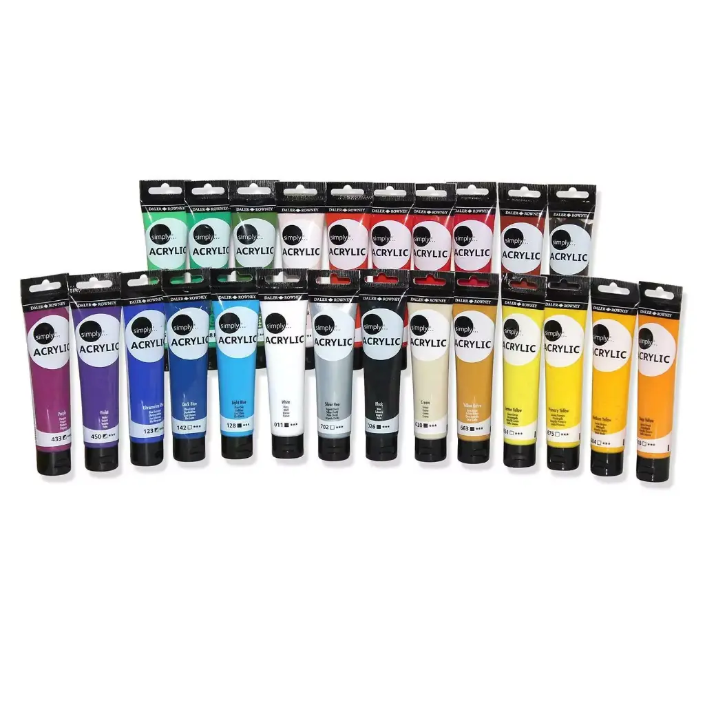 DALER ROWNEY SIMPLY ACRYLIC 75ML SL BLACK