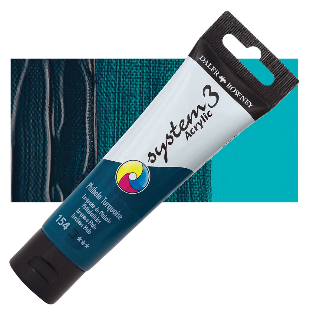 DALER ROWNEY SYSTEM3 ACRYLIC 59ML PHTHALO TURQUOISE