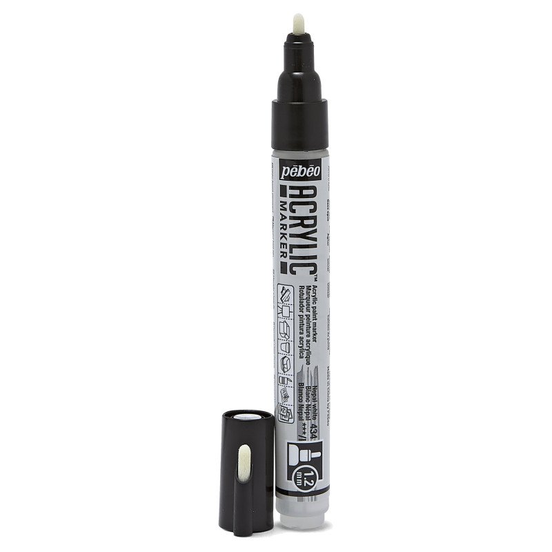 PEBO ACRYLIC MARKER 1.2 TIP WHITE NEPAL