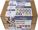 PEBEO SETACOLOUR LIGHT FABRIC PAINT COLLECTION SET 10X45ML