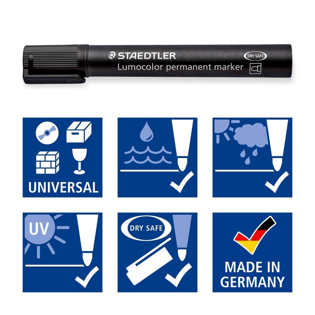 STAEDTLER LUMOCOLOR PERMANENT MARKER 8PCS SET 352 WP8