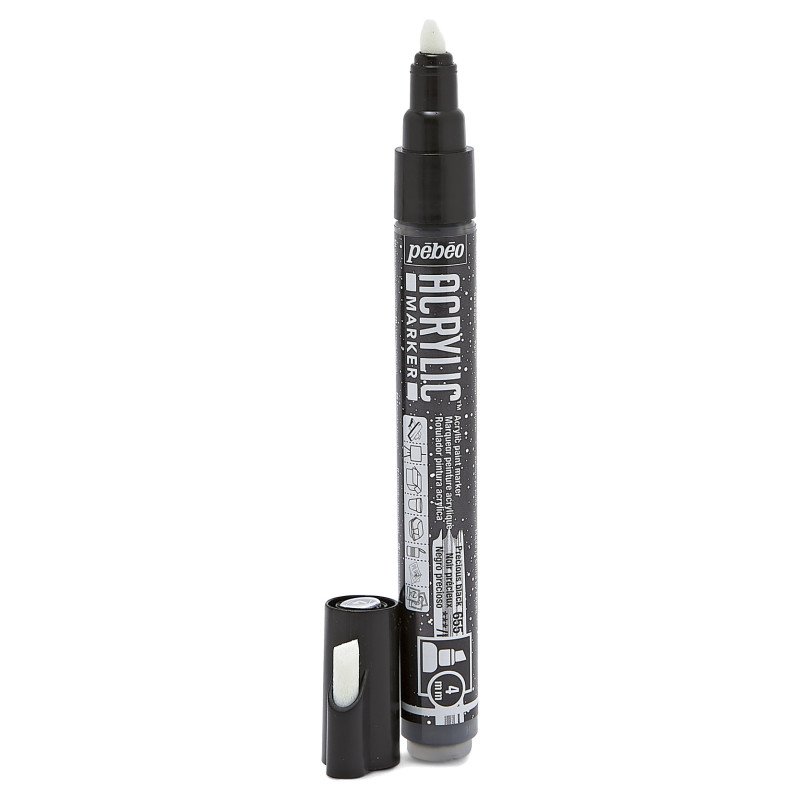 PEBEO ACRYLIC MARKER CHIESEL TIP 4MM PRECIOUS BLACK 