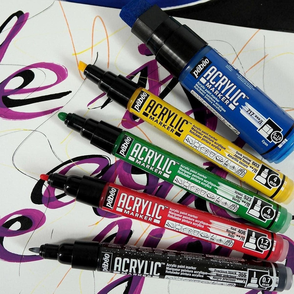 PEBEO ACRYLIC MARKER 1.2 TIP PRECIOUS BLACK