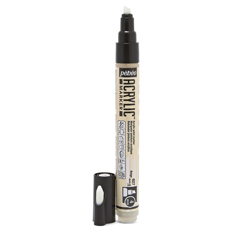 PEBEO ACRYLIC MARKER CHIESEL TIP 4MM BEIGE