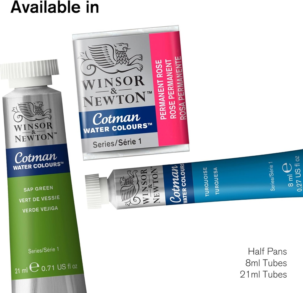 WINSOR & NEWTON COTMAN WATERCOLOUR 8ML TUBE BURNT SIENNA