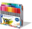 STAEDTLER DOUBLE-ENDED FIBRE-TIP MARKER PENS 120 PCS 3200 TB120