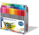 STAEDTLER DOUBLE-ENDED FIBRE-TIP MARKER PENS 120 PCS 3200 TB120