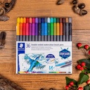 STAEDTLER DOUBLE-ENDED WATERCOLOUR BRUSH PEN SET 36PCS 3001 TB36