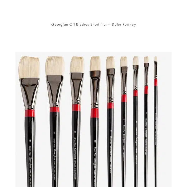 DALER ROWNEY GEORGIAN LONG HANDLE LONG FLAT G48 SIZE 10