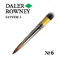 DALER ROWNEY SYSTEM3 LONG HANDLE ROUND SY45 SIZE 6