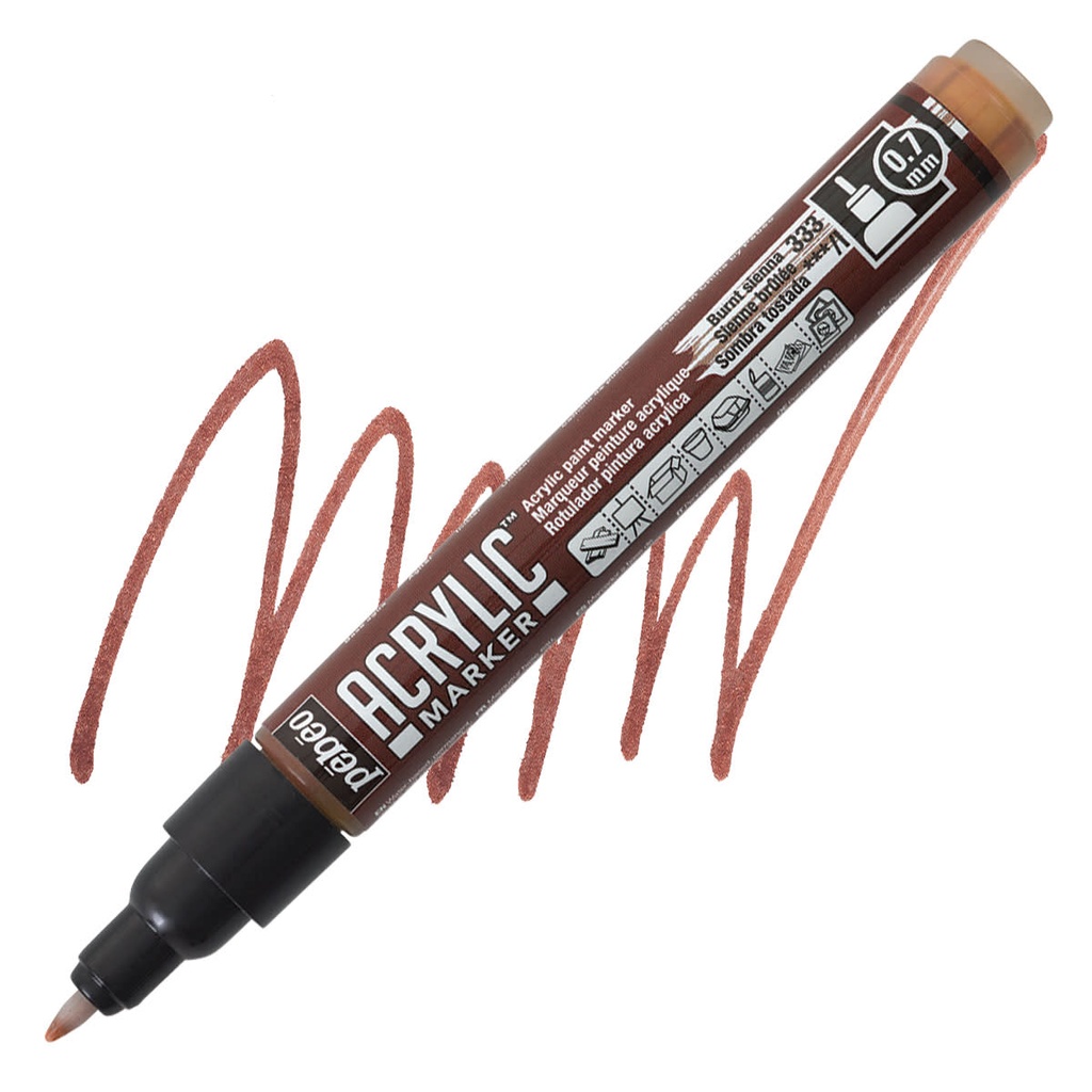 PEBEO ACRYLIC MARKER 0.7 TIP BURNT SIENNA