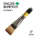 DALER ROWNEY SYSTEM3 SHORT HANDLE SHORT FLAT SY55 SIZE 1 INCH
