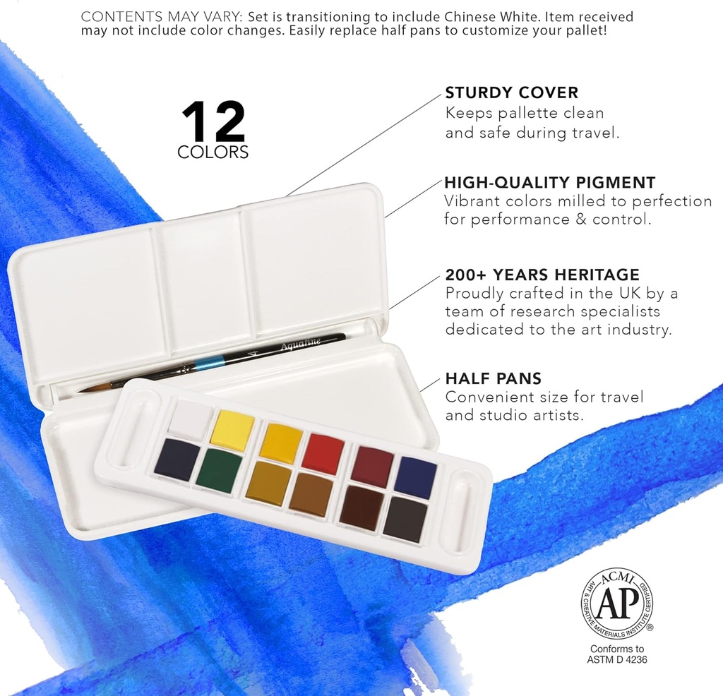 DALER ROWNEY AQUAFINE 12HP TRAVEL SET