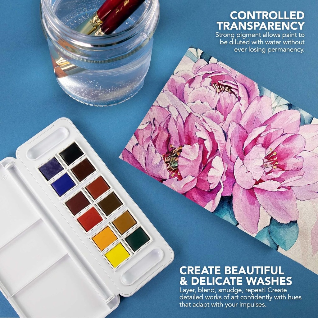 DALER ROWNEY AQUAFINE 12HP TRAVEL SET