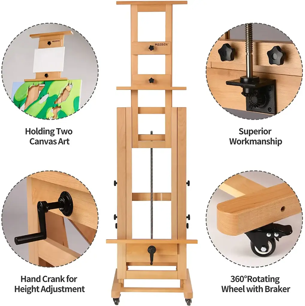 MEEDEN Wooden Deluxe Studio Easel