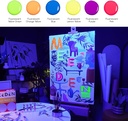 Meeden Fluid Fluorescent Acrylic Paint Set, 6 Colors, 60 ml / 2 oz