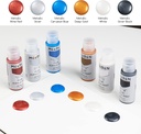 Meeden Fluid Metallic Acrylic Paint Set, 6 Colors, 60 ml / 2 oz
