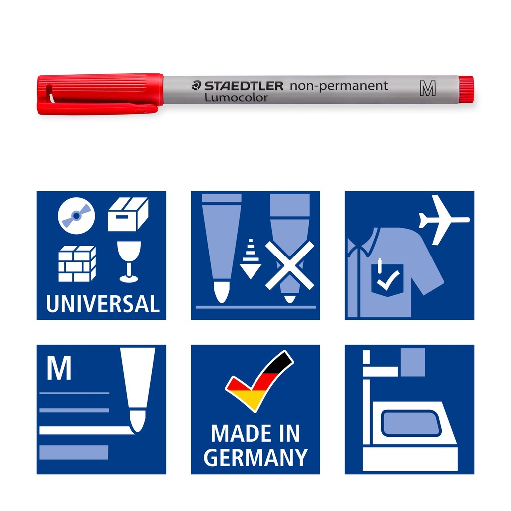 STAEDTLER UNIVERSAL PEN LUMOCOLOR NON-PERMANENT 6PC 315 WP6