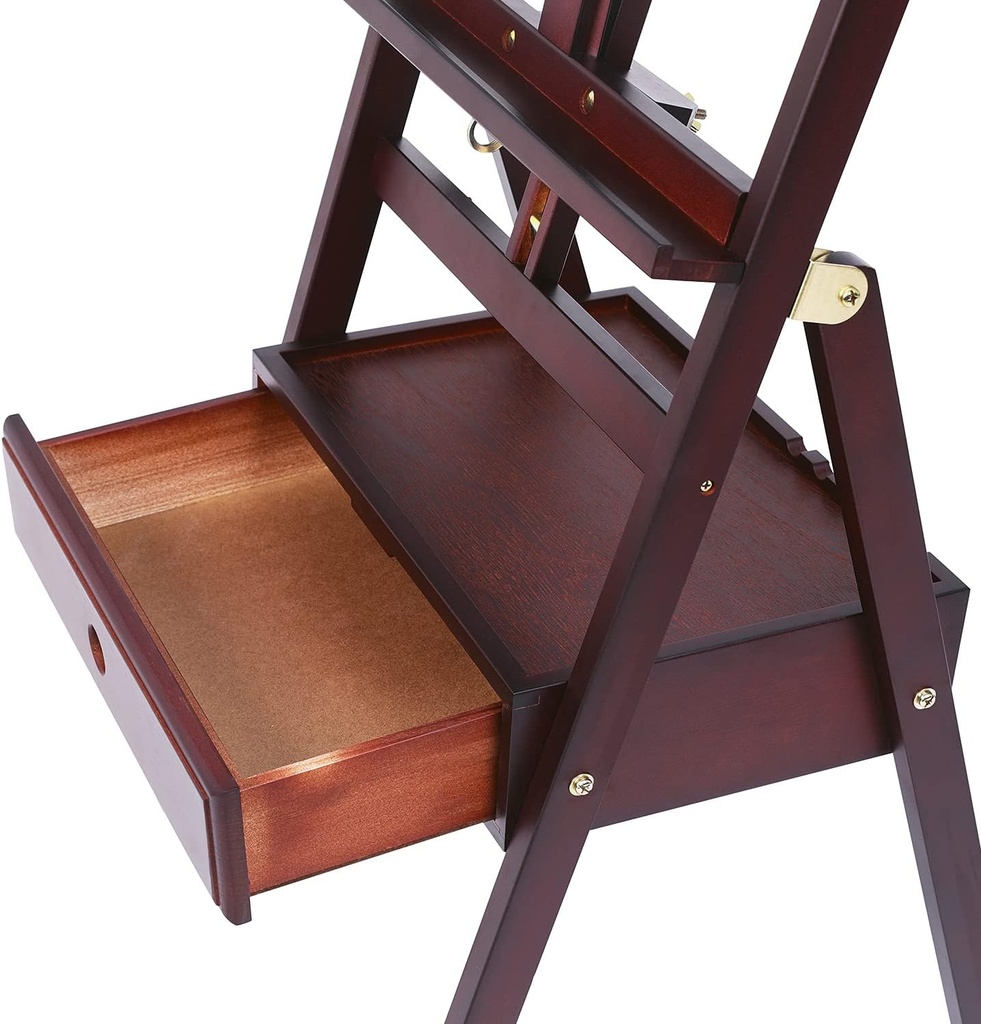 Meeden Forward Tilt Floor Easel, Dark Walnut-HJ-2A