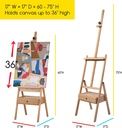 Meeden Tilt H-Frame Easel with Drawer