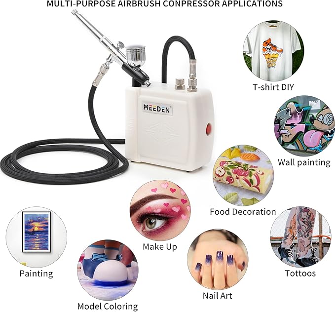 Meeden White Mini Airbrush Compressor