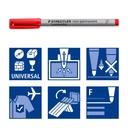 STAEDTLER UNIVERSAL PEN LUMOCOLOR NON-PERMANENT FINE ASSORTED SET 6PC 316 WP6
