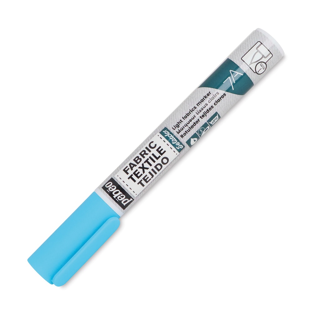 PEBEO 7A LIGHT FABRIC MARKER 1MM FLUO BLUE