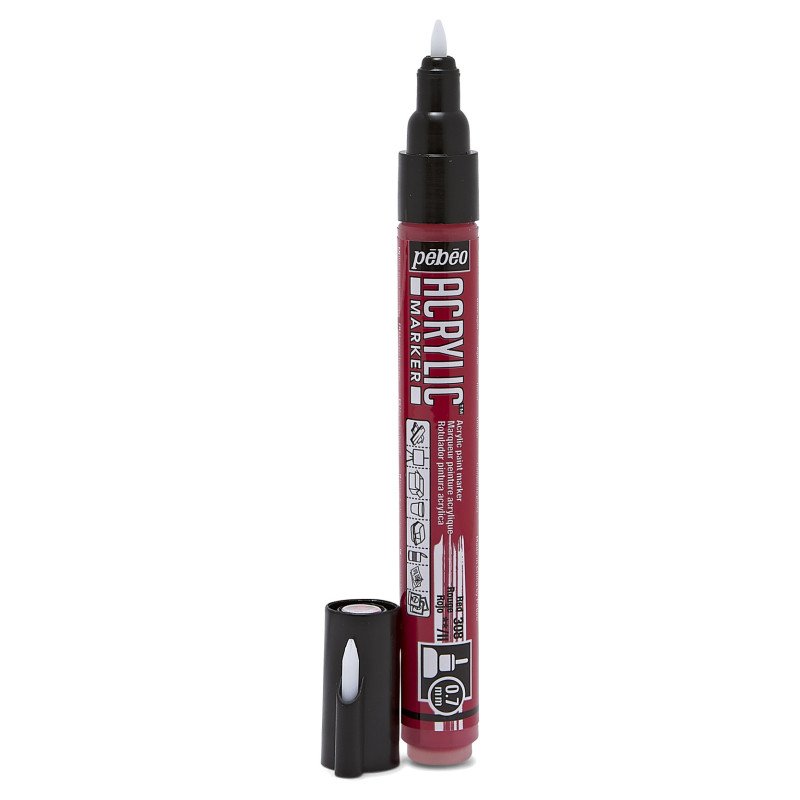 PEBEO ACRYLIC MARKER 0.7 TIP RED