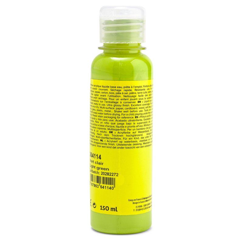 PEBEO CHILDREN'S ACRYLIC PAINT - ACRYLCOLOR 150ML LIGHT GREEN
