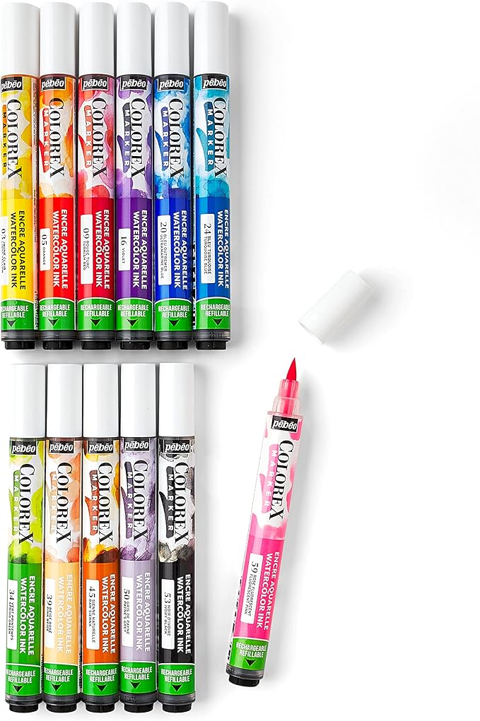 PEBEO COLOREX MARKER SET 12 ESSENTIAL