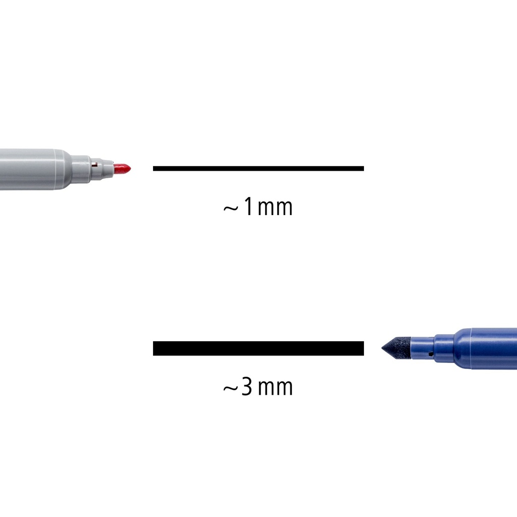 STAEDTLER FIBRE TIP 2TIPS TWIN COLOR PENS 10PCS 3280 C10