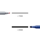 STAEDTLER FIBRE TIP 2TIPS TWIN COLOR PENS 10PCS 3280 C10