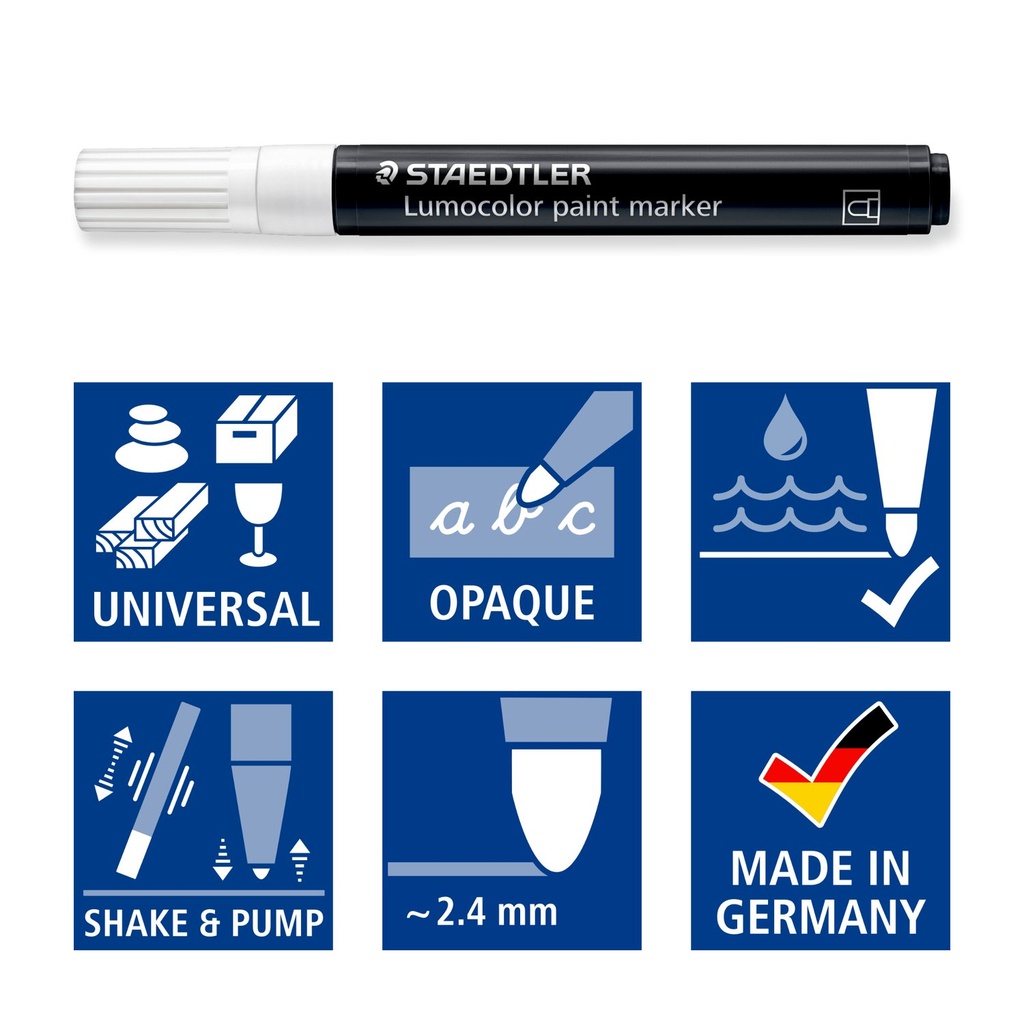 STAEDTLER LUMOCOLOR ACRYLIC MARKER 10PCS 349 C10
