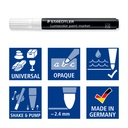 STAEDTLER LUMOCOLOR ACRYLIC MARKER 10PCS 349 C10