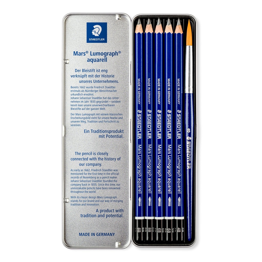 STAEDTLER MARS LUMOGRAPH  AQUARELLE PENCIL 5PCS SET 100A G6