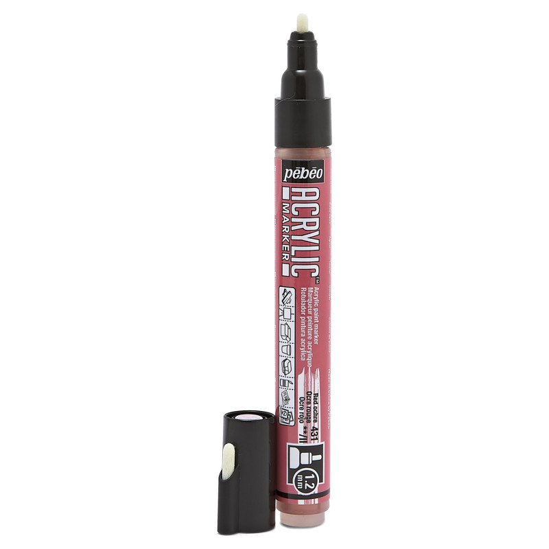 PEBEO ACRYLIC MARKER 1.2 TIP RED OCHRE