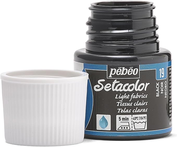 PEBEO SETACOLOR LIGHT FABRIC 45ML BLACK