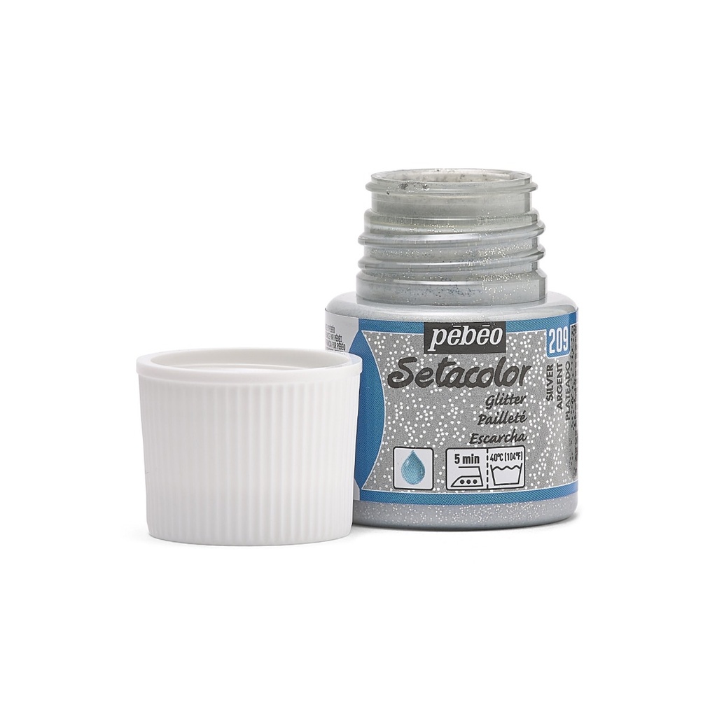 PEBEO SETACOLOR LIGHT FABRIC 45ML SILVER