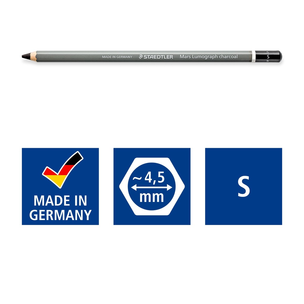 STAEDTLER PENCIL MARS LUMOGRAPH SOFT CHARCOAL 100C-S